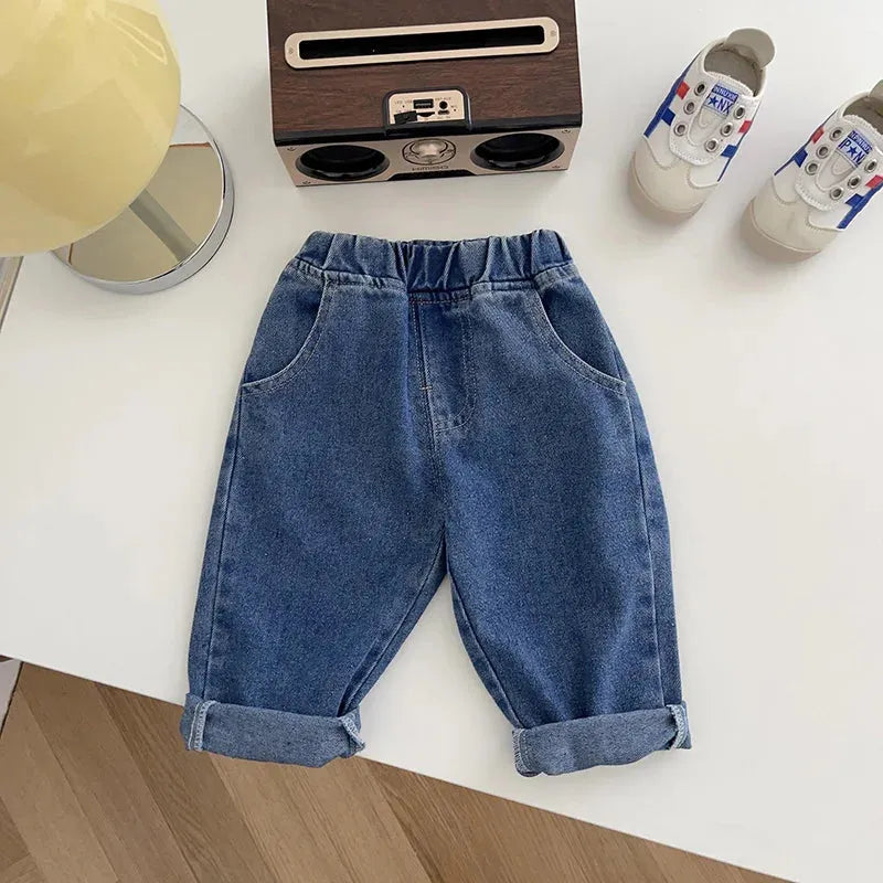 Calça Jeans Infantil Unissex para Outono/Inverno